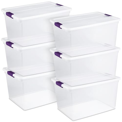 Sterilite 66 Qt ClearView Latch Box with Ergonomic Latches
